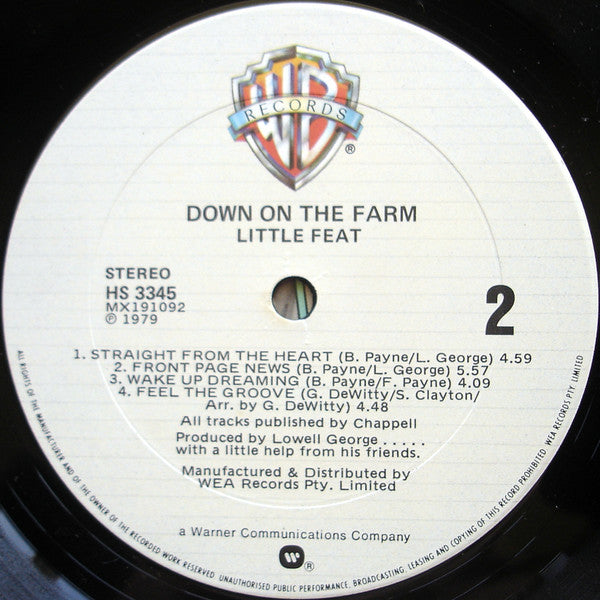 Little Feat : Down On The Farm (LP, Album)