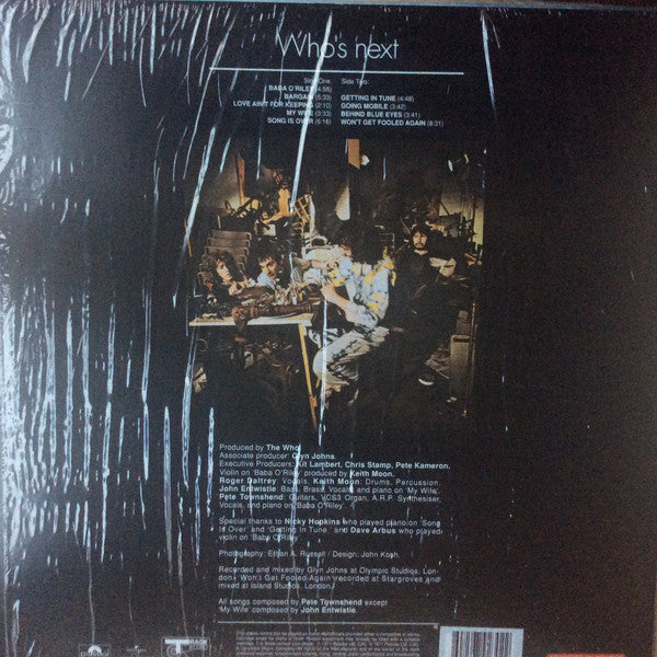 The Who : Who's Next (LP, Album, Ltd, RE, RM, RP, Blu)