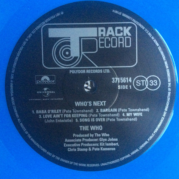 The Who : Who's Next (LP, Album, Ltd, RE, RM, RP, Blu)