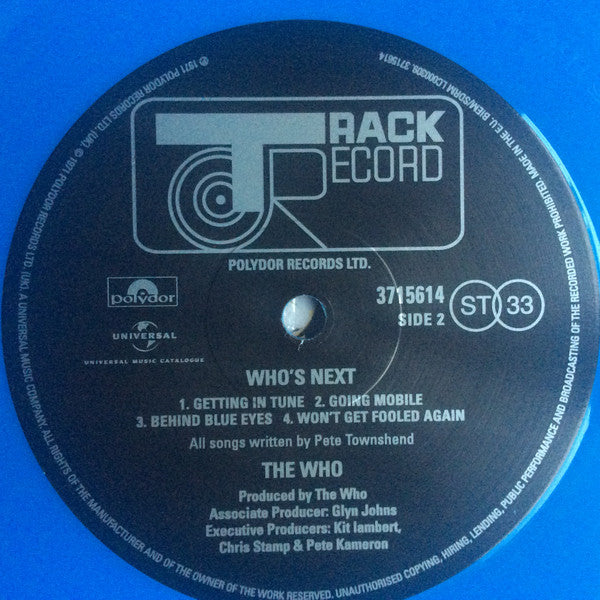 The Who : Who's Next (LP, Album, Ltd, RE, RM, RP, Blu)