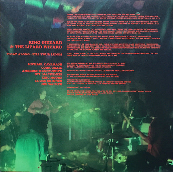 King Gizzard & The Lizard Wizard* : Float Along - Fill Your Lungs (LP, Album, RE, Yel)