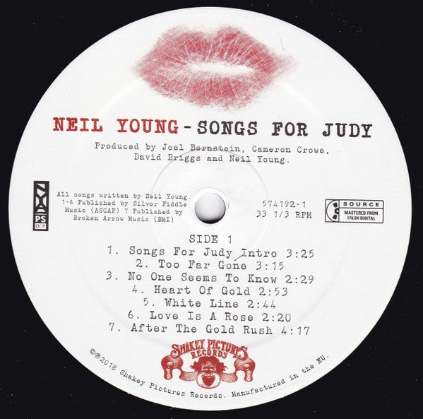 Neil Young : Songs For Judy (2xLP, Album)