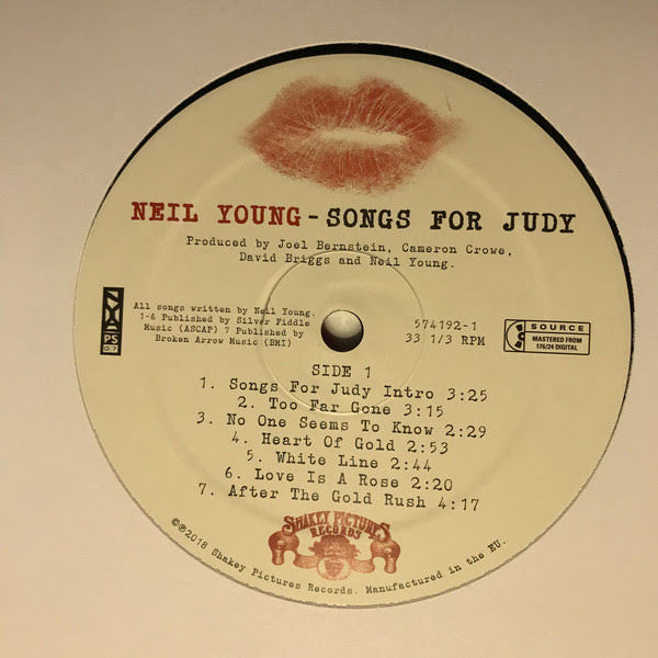 Neil Young : Songs For Judy (2xLP, Album)