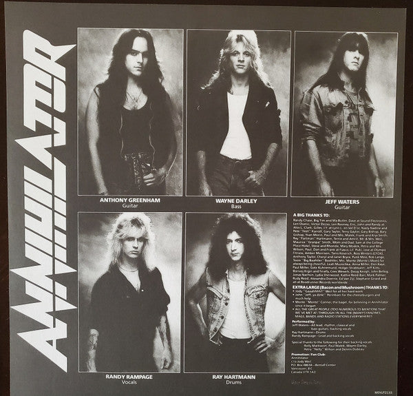 Annihilator (2) : Alice In Hell (LP, Album, RE, 180)