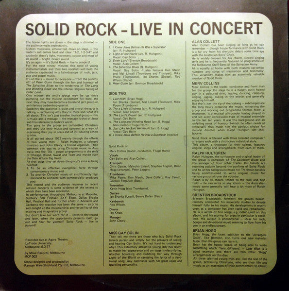 Solid Rock Big Band : Live In Concert (LP, Album)