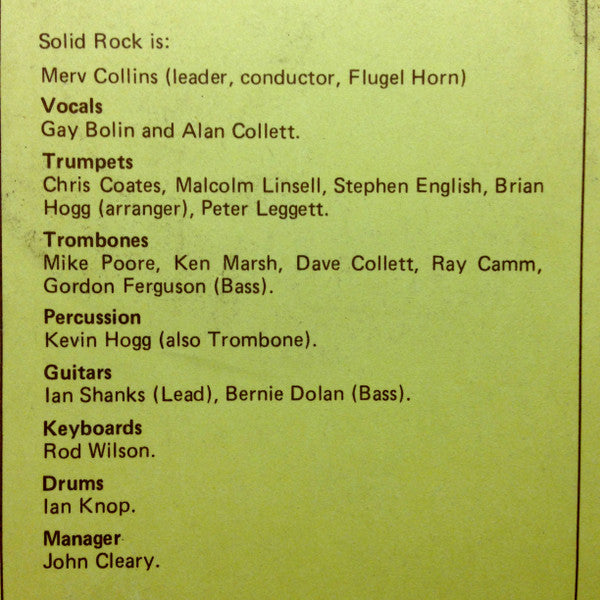 Solid Rock Big Band : Live In Concert (LP, Album)