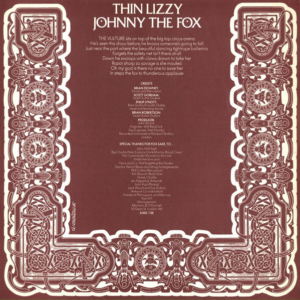Thin Lizzy : Johnny The Fox (LP, Album)