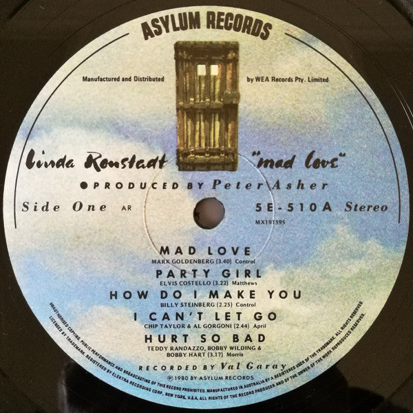 Linda Ronstadt : Mad Love (LP, Album)