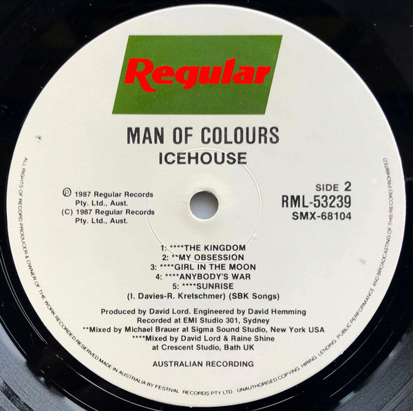 Icehouse : Man Of Colours (LP, Album)