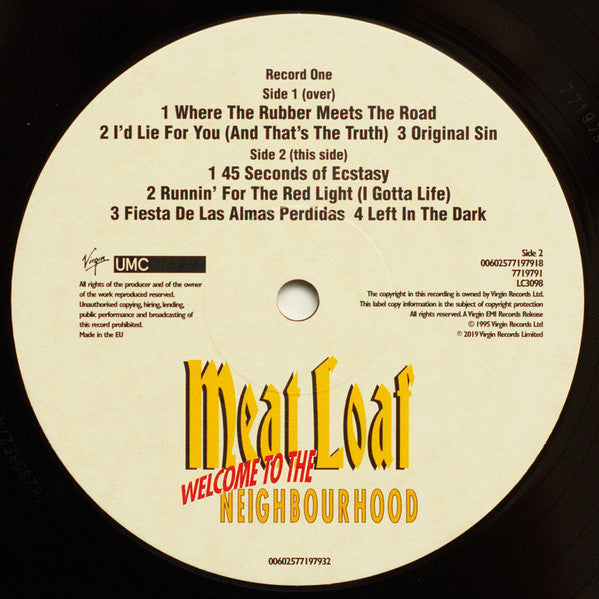 Meat Loaf : Welcome To The Neighbourhood (2xLP, Album, RE, 180)