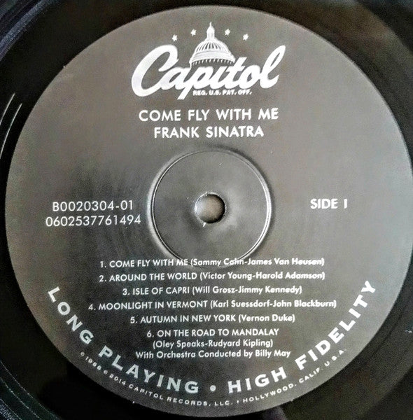 Frank Sinatra, Billy May And His Orchestra : Come Fly With Me (LP, Album, RE, RM, 180)