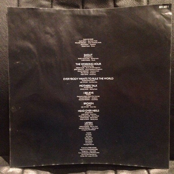 Tears For Fears : Songs From The Big Chair (LP, Album)