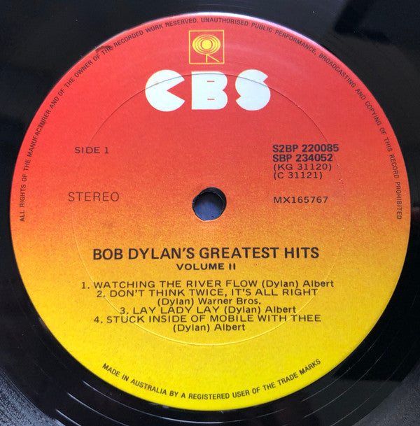 Bob Dylan : Bob Dylan's Greatest Hits Volume II (2xLP, Comp, RE)