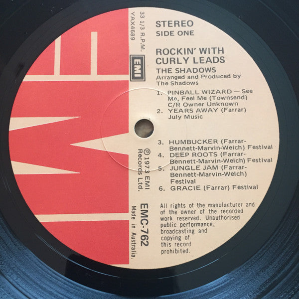 The Shadows : Rockin' With Curly Leads (LP, Album)