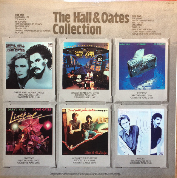 Daryl Hall & John Oates : The Hall & Oates Collection (LP, Comp)