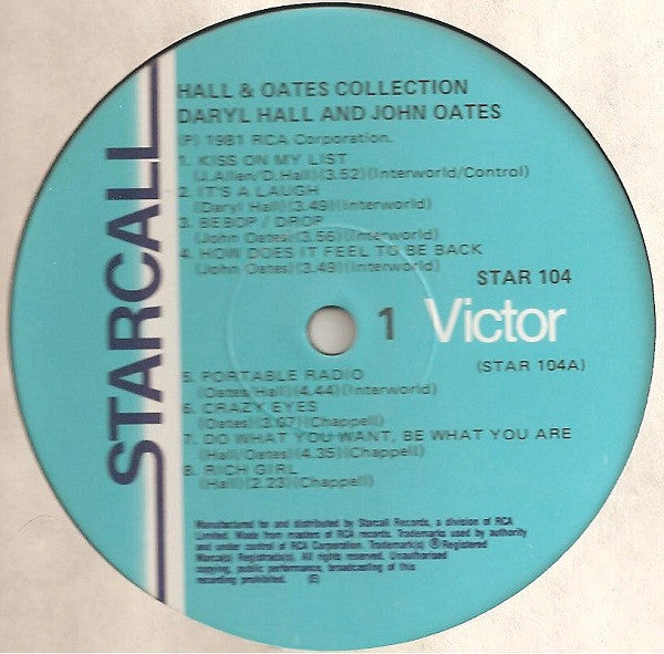 Daryl Hall & John Oates : The Hall & Oates Collection (LP, Comp)