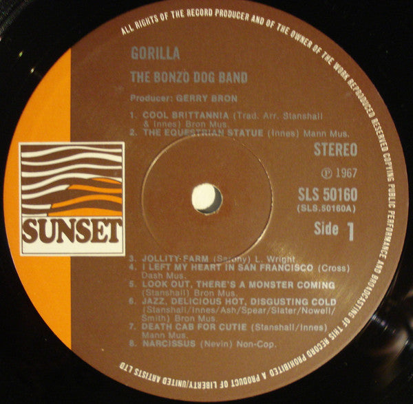 Bonzo Dog Band* : Gorilla (LP, Album, RE)