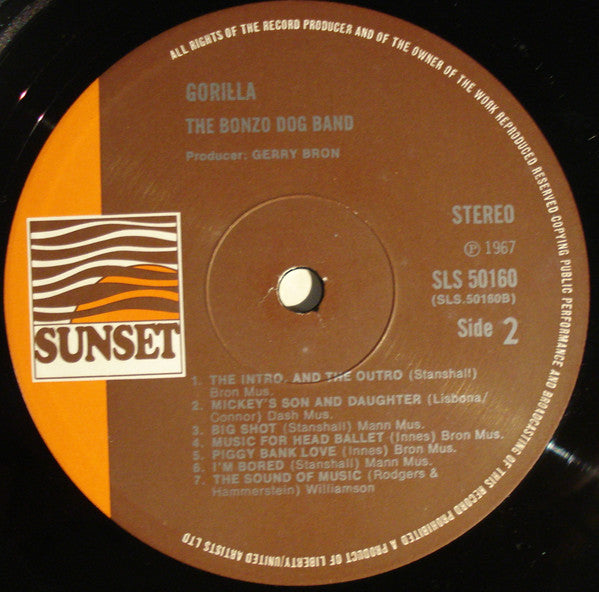 Bonzo Dog Band* : Gorilla (LP, Album, RE)