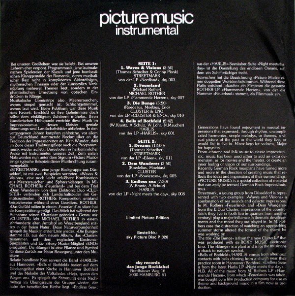 Various : Picture Music Instrumental (LP, Comp, Ltd, Pic)
