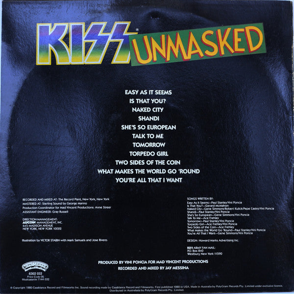 Kiss : Unmasked (LP, Album)