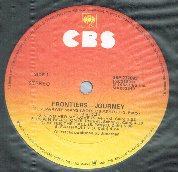 Journey : Escape / Frontiers (LP, Album + LP, Album + Comp, RE, Gat)