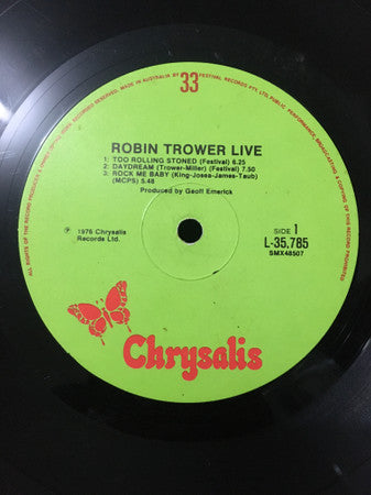 Robin Trower : Robin Trower Live! (LP, Album)