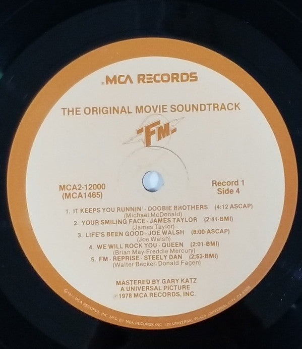 Various : FM (The Original Movie Soundtrack) (2xLP, Album, Comp, Glo)