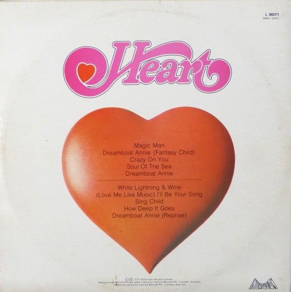Heart : Dreamboat Annie (LP, Album, RP)