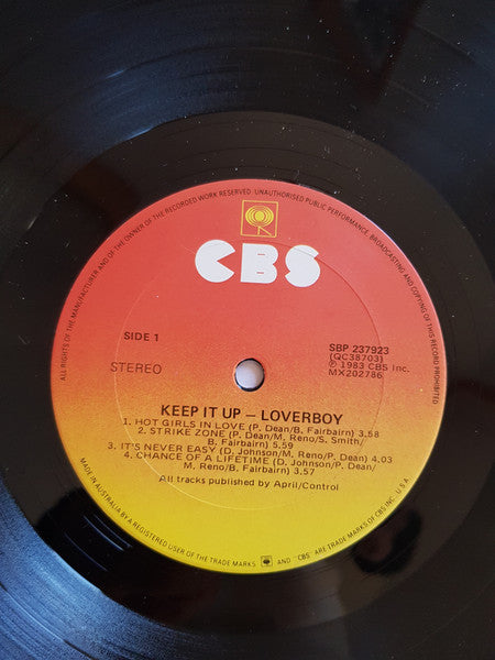 Loverboy : Keep It Up (LP, Album)