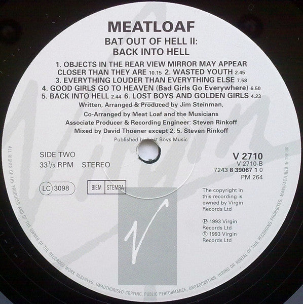 Meat Loaf : Bat Out Of Hell II: Back Into Hell (LP, Album)