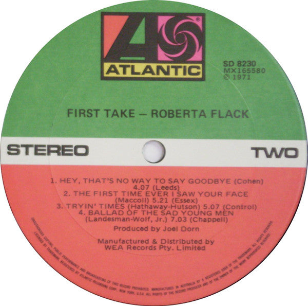 Roberta Flack : First Take (LP, Album, RE)