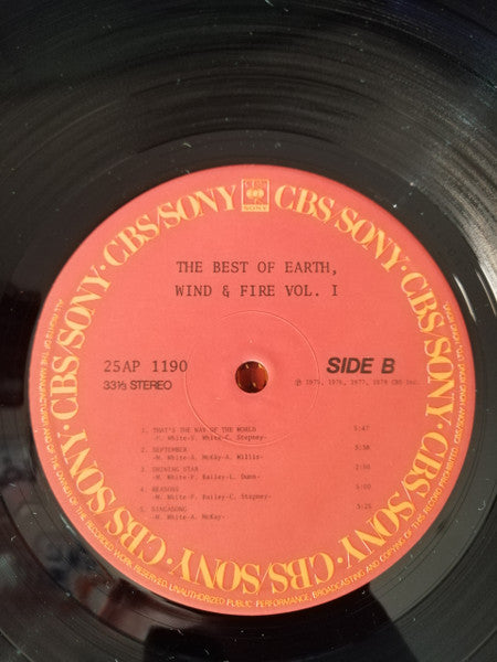 Earth, Wind & Fire : The Best Of Earth Wind & Fire Vol. I (LP, Comp, Gat)