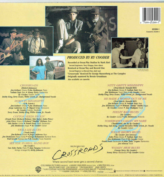 Ry Cooder : Crossroads - Original Motion Picture Soundtrack (LP, Album, RP)