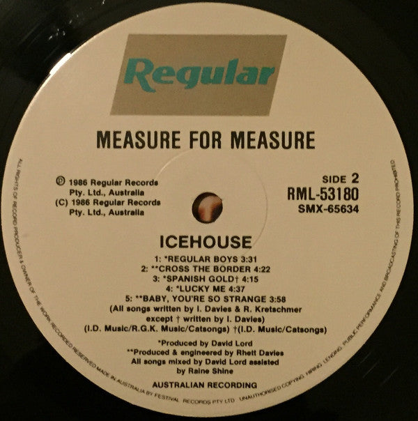 Icehouse : Measure For Measure (LP, Album, Gat)