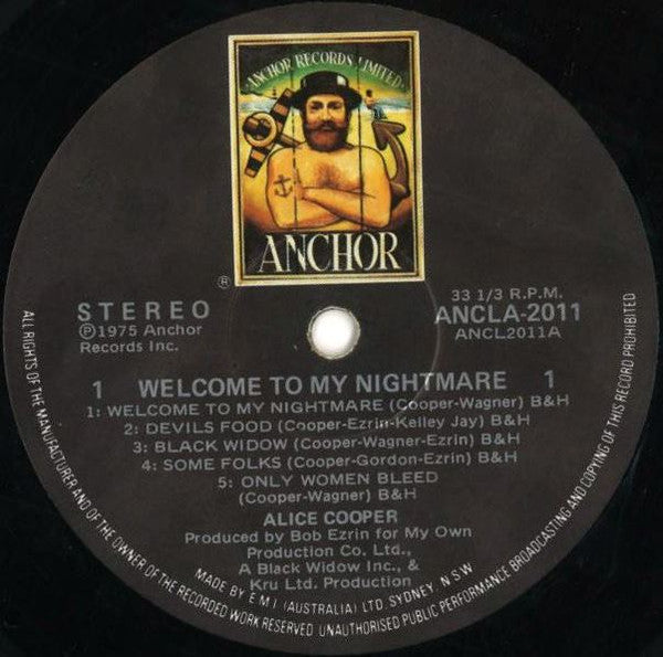 Alice Cooper (2) : Welcome To My Nightmare (LP, Album)