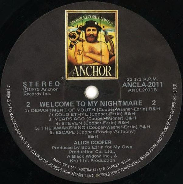 Alice Cooper (2) : Welcome To My Nightmare (LP, Album)