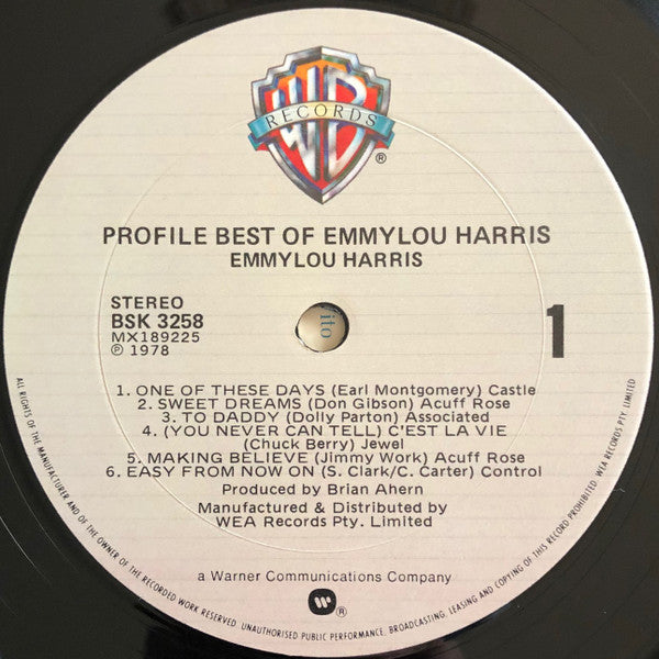 Emmylou Harris : Profile / Best Of Emmylou Harris (LP, Comp)