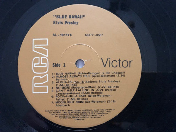 Elvis Presley : Blue Hawaii (LP, Album, RE)