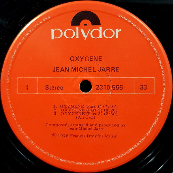 Jean Michel Jarre* : Oxygene (LP, Album)