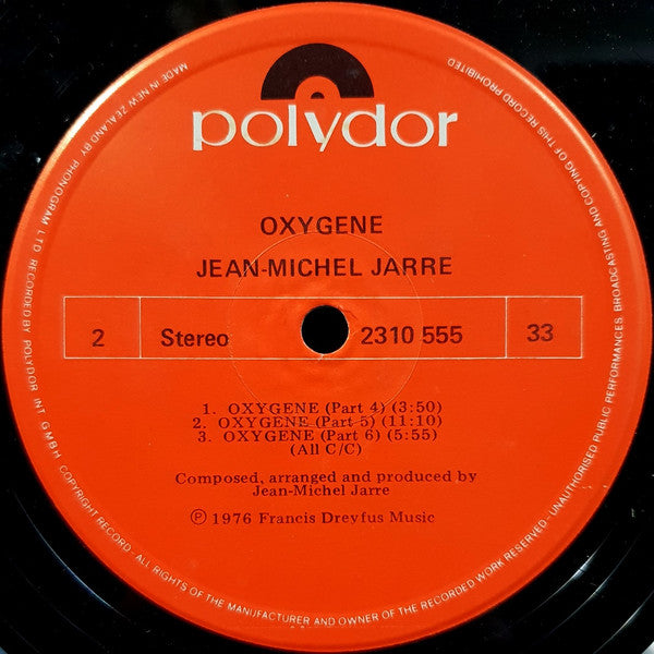 Jean Michel Jarre* : Oxygene (LP, Album)