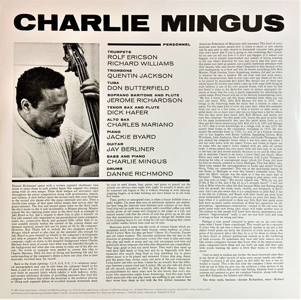 Mingus* : The Black Saint And The Sinner Lady (LP, Album, RE)
