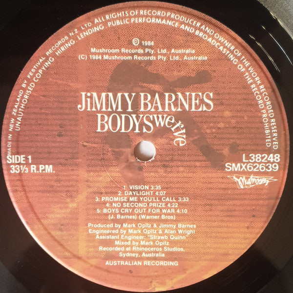 Jimmy Barnes : Bodyswerve (LP, Album)