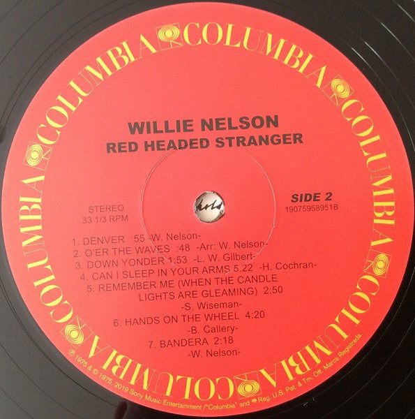 Willie Nelson : Red Headed Stranger (LP, Album, RE)