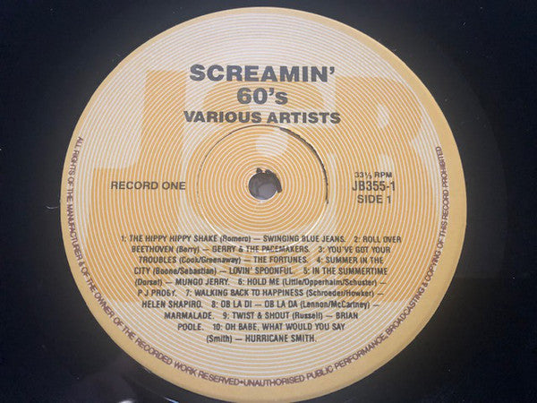 Various : Screamin' Sixties Vol. 1 (LP, Album, Comp)