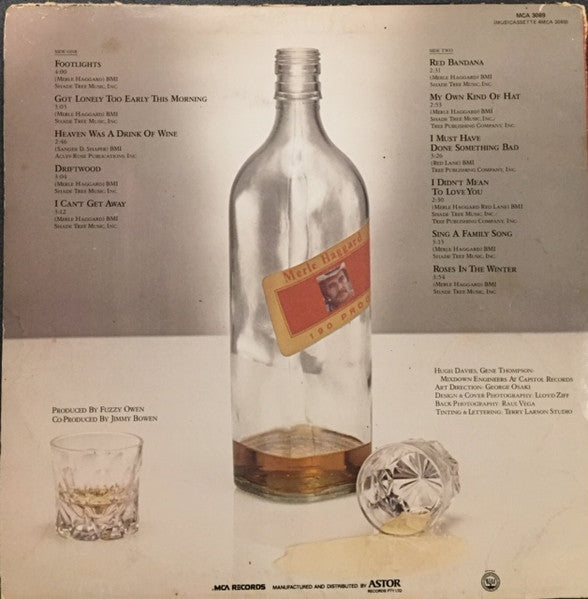 Merle Haggard : Serving 190 Proof (LP, Album)