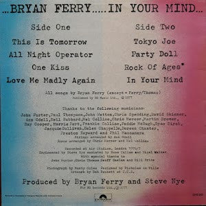 Bryan Ferry : In Your Mind (LP, Album)