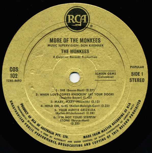 The Monkees : More Of The Monkees (LP, Album, RE, Gol)