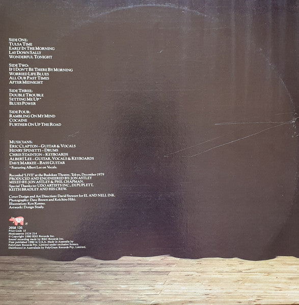 Eric Clapton : Just One Night (2xLP, Album, Tan)