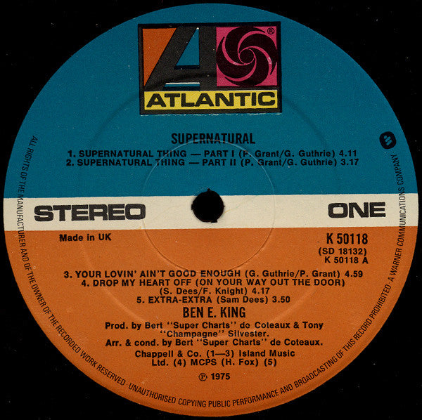 Ben E. King : Supernatural (LP, Album)
