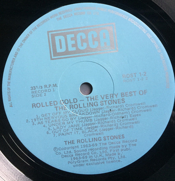 The Rolling Stones : Rolled Gold (The Very Best Of The Rolling Stones) (2xLP, Comp, RE, Blu)